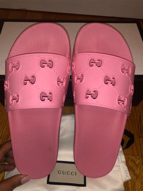 gucci pink slip ons|original gucci slides.